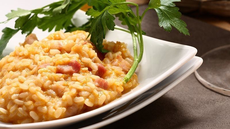 Risotto alla zucca e pancetta-1