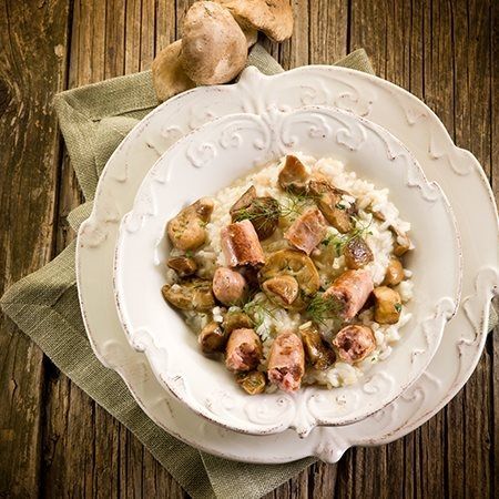 Risotto funghi e salsiccia-3