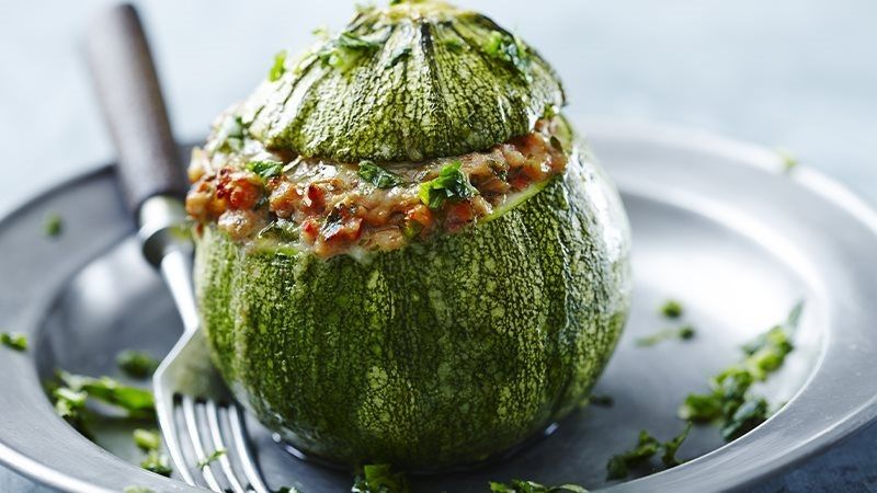 Zucchine ripiene di riso-1